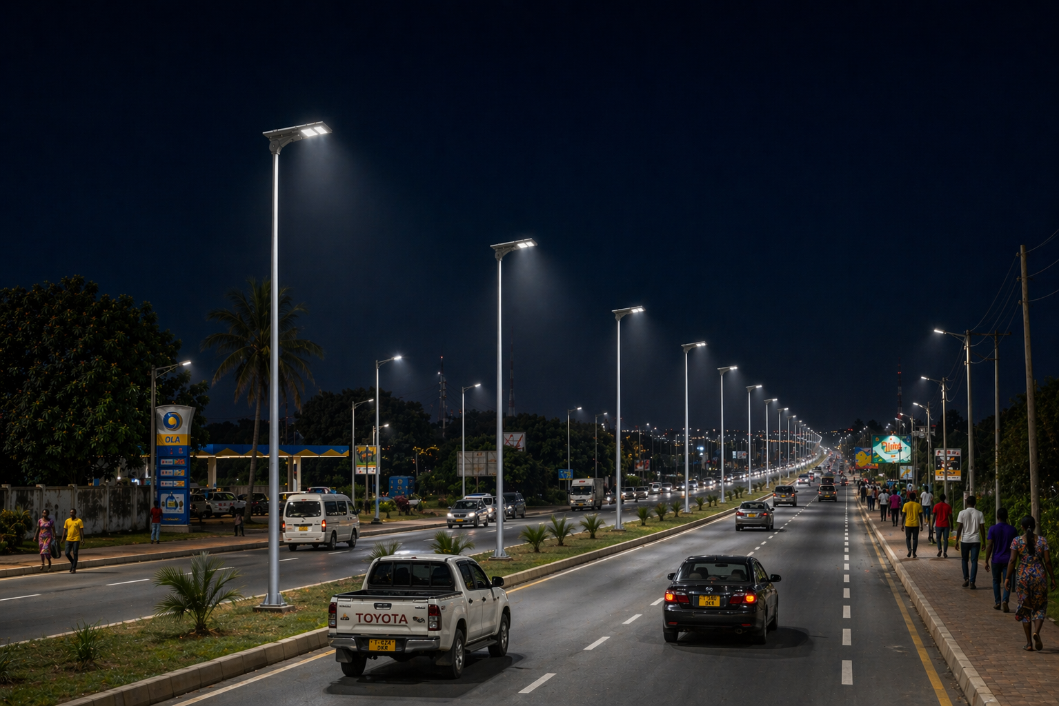 Lampu Jalan Surya All-In-One gambar instalasi 3