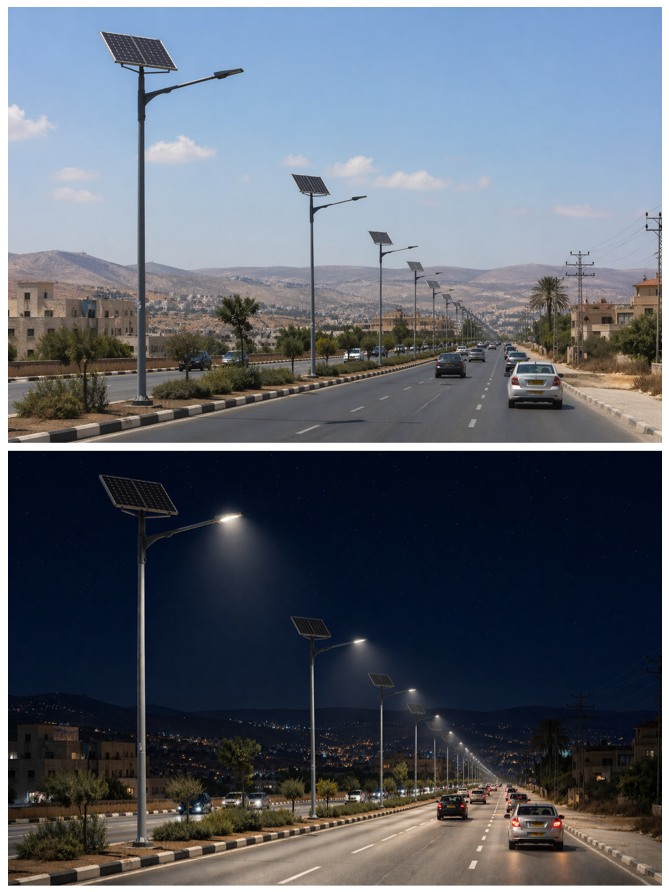Lampu Jalan Surya All-In-Two