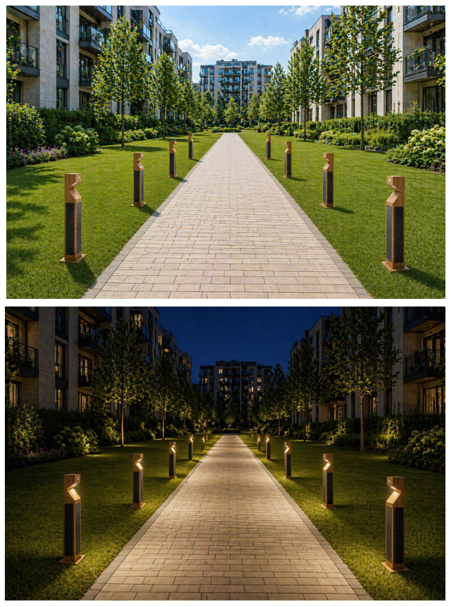 Bollard Surya gambar instalasi 3